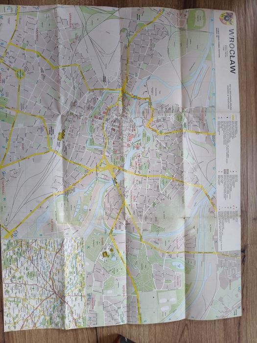 Plan miasta mapa Wrocław 1991