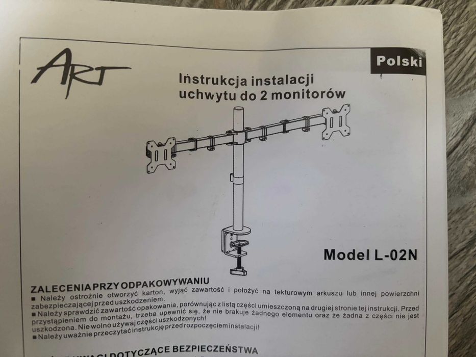Uchwyt biurkowy ART L-02N