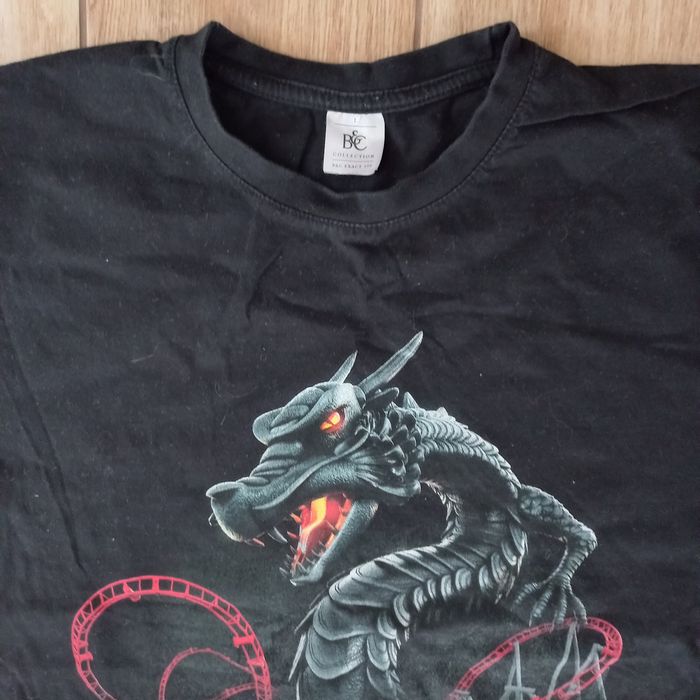 T- shirt  męski- czarna  koszulka-L