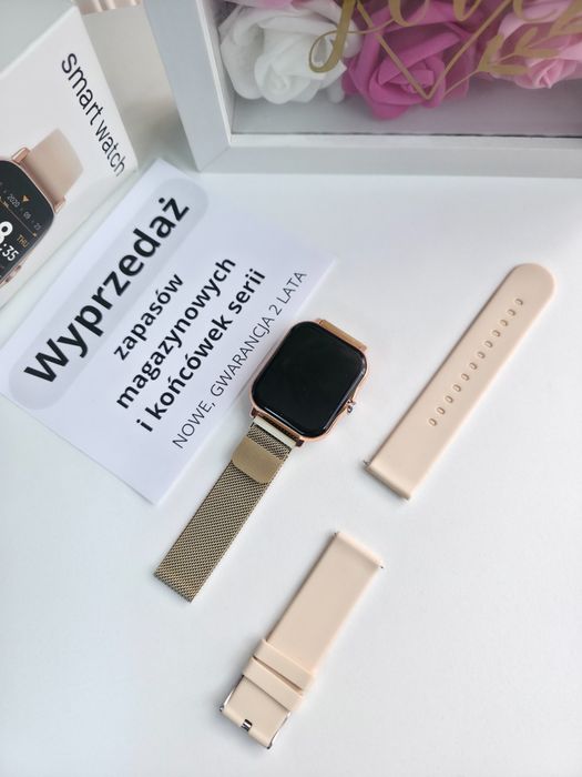 Smartwatch Damski, nowy, pełny komplet. Wyprzedaż magazynu