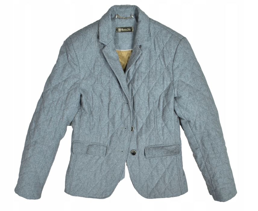 Massimo Dutti Szara Wełniana Pikowana Kurtka Damska 38