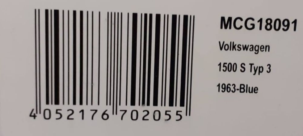 1/18 Vw 1500S Type 3 - MCG