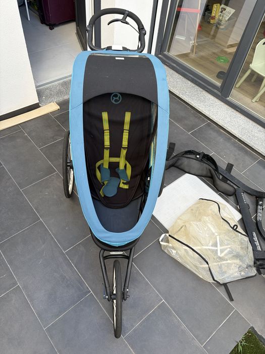 Cybex Zeno Multisport - atrelado bicicleta + kit corrida + capa de chuva