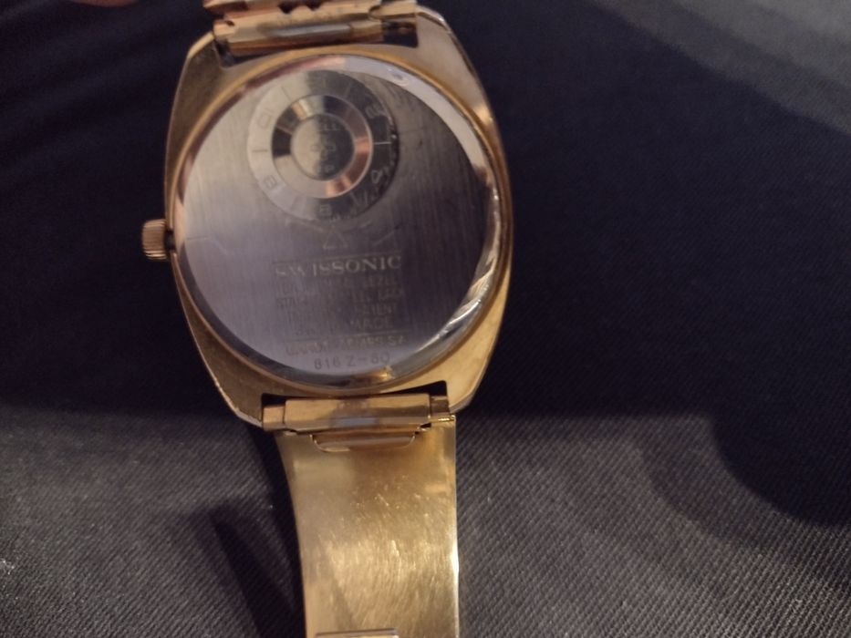 Invicta Electronic Swissonic zegarek męski pozłacany