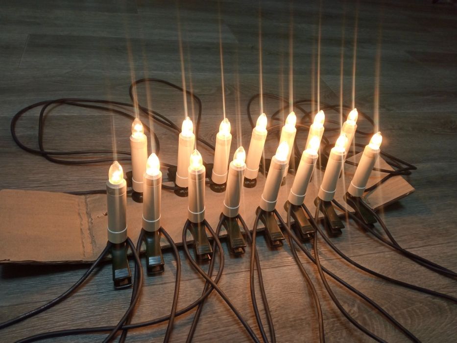 Гирлянда СВЕЧИ большие на прищепках ГДР