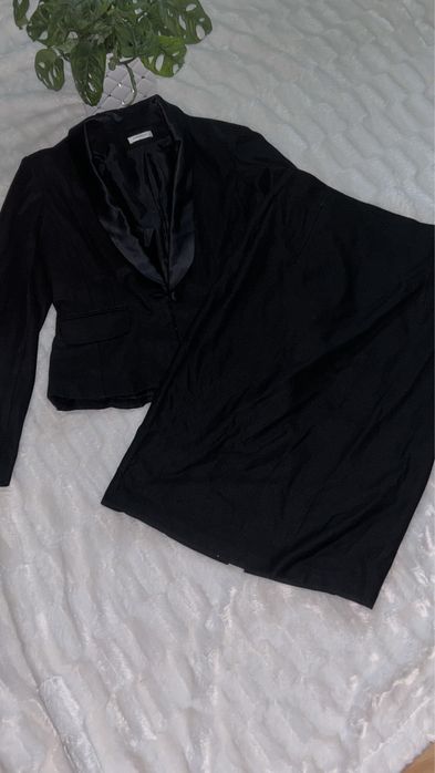 Czarny Komplet Garnitur ze spódniczką Orsay rozmiar 38 i 40