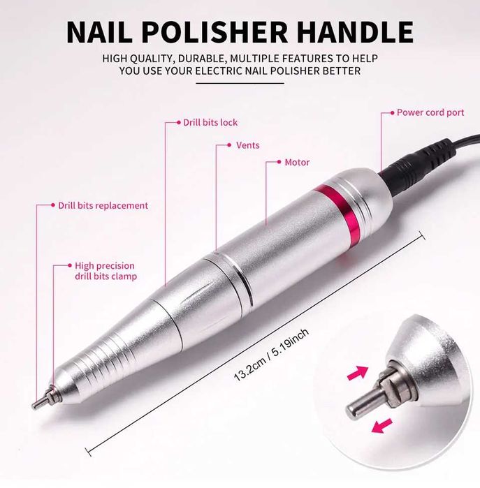 broca de unhas 45mil rpm nova