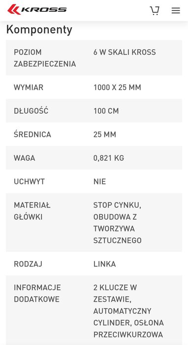 Zapięcie kross KZK500S