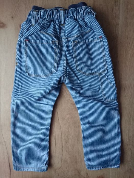 Spodnie jeansowe w paski r.80 H&M