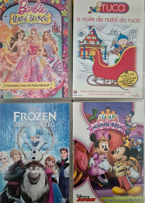 4 DVDs originais infantis