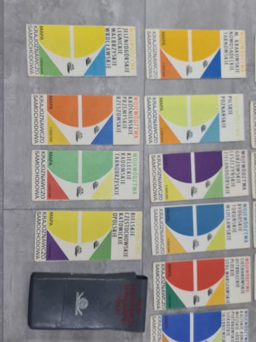 Stare Mapy województw PRL 16 sztuk komplet