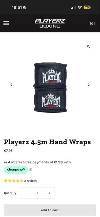 Ligaduras de Boxe Players Boxing  (4,5 m)