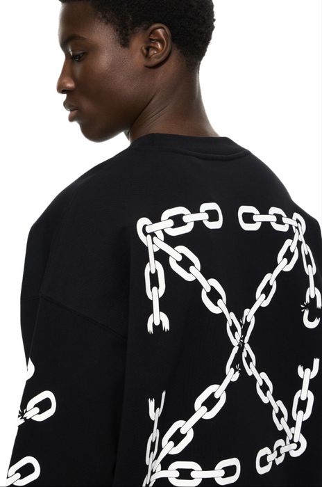 Off-White Chain Arrows Print Crewneck Sweatshirt
