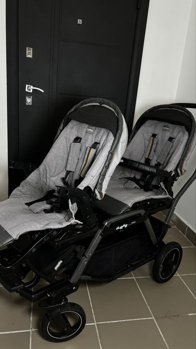 Коляска для двійні 2 в 1 Peg Perego Duette Piroet (люльки + прогулянки)