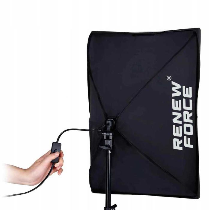 Zestaw Lamp Studyjnych 2x Softbox 50x70 LED Statywy Fotografia NOWE