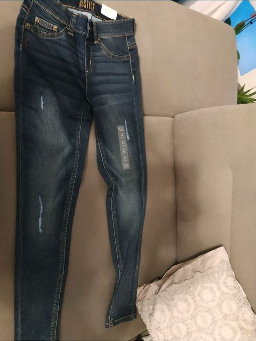 Jeansy miekkke jogginsy 134/140 nowe