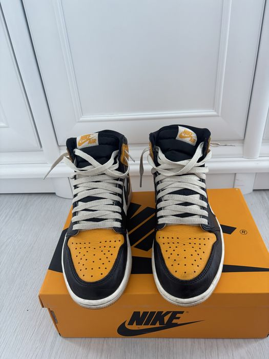 Nike Air Jordan 1 High Retro 41 Yellow Toe Taxi 8 us
