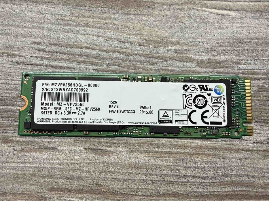 SSD Samsung 256GB NVMe M.2 (2280)