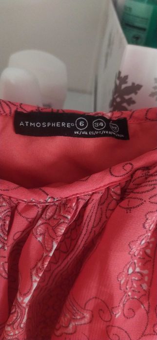 Koralowa sukienka maxi na ramiączkach , Atmosphere, rozmiar S