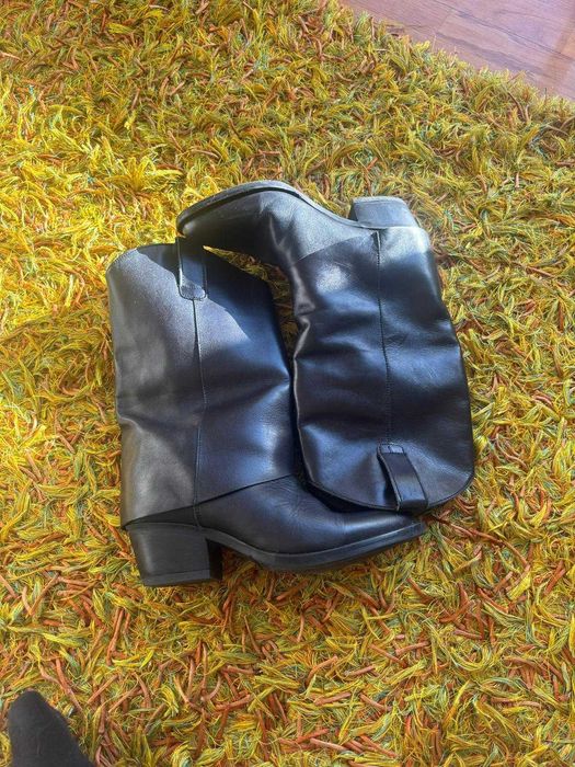 Botas Manuel Alves de Mulher em Pele de Cor Preta - [Tamanho: 37]