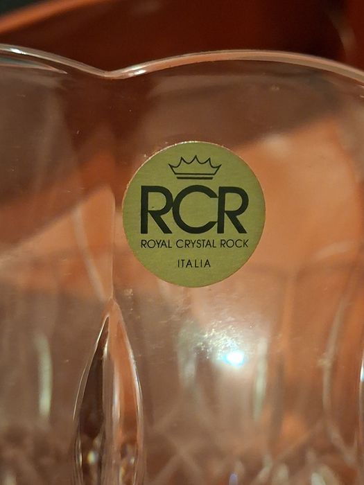 Antiguidade Taça de Cristal Opera nova em cx com selo RCR