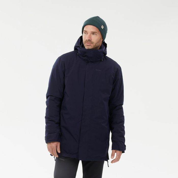Parka de caminhada -10C impermeável homem, NH500 azul