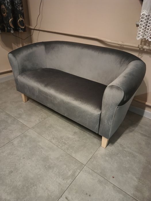 Sofa dwuosobowa szara