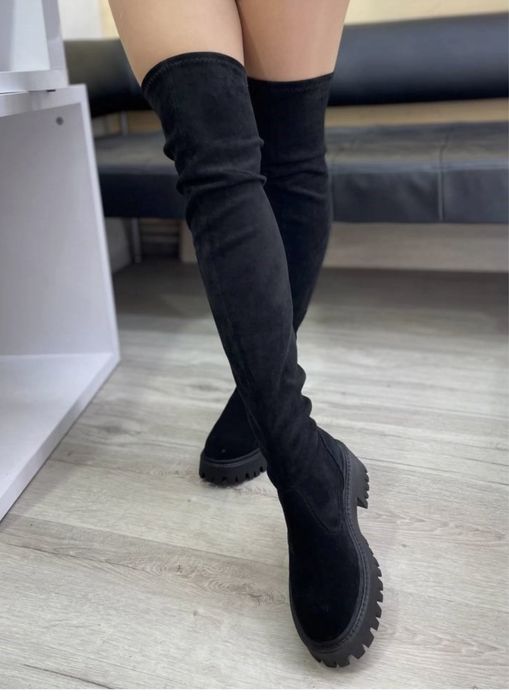 Ботфорти замшеві