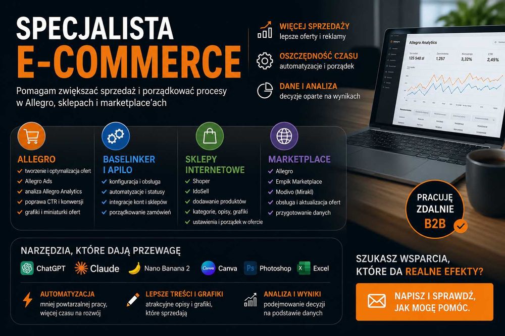 Specjalista e-commerce | Allegro Ads, BaseLinker, Apilo, Shoper