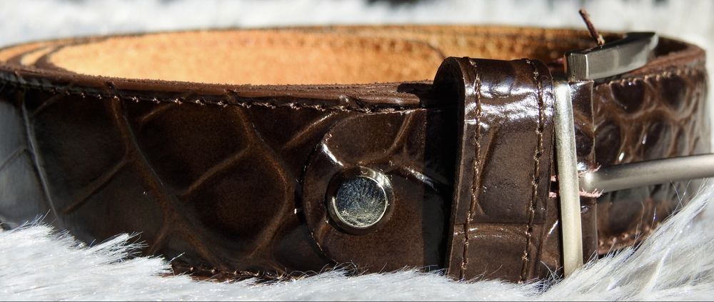 Cinto em pele carneiro genuina