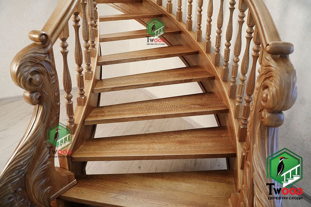 Ексклюзивні дубові сходи від виробника TWood | Елітні сходи під ключ