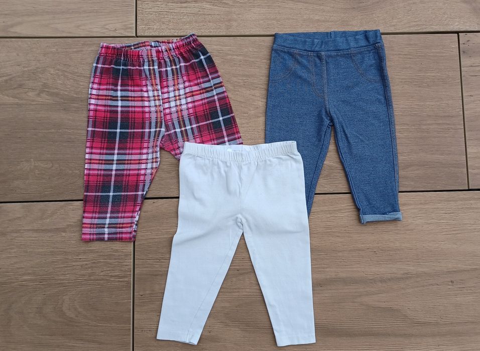 Legginsy dziewczęce 3 szt. rozm. 68/74