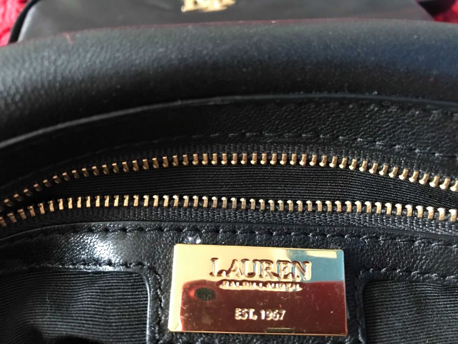 Torebka skórzana Lauren Ralph Lauren PUFD SOPHEE 22 czarna