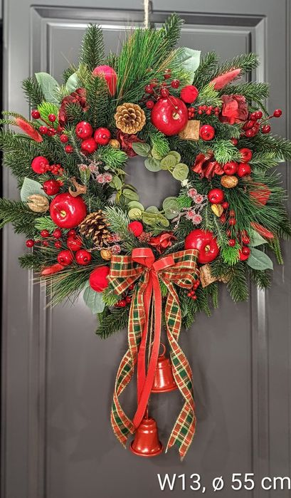 Wianek świąteczny ø 60 cm, sztuczne gałązki