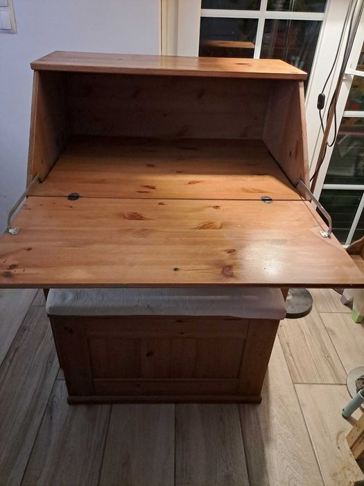 Escrivaninha pinho mel sem banco baú