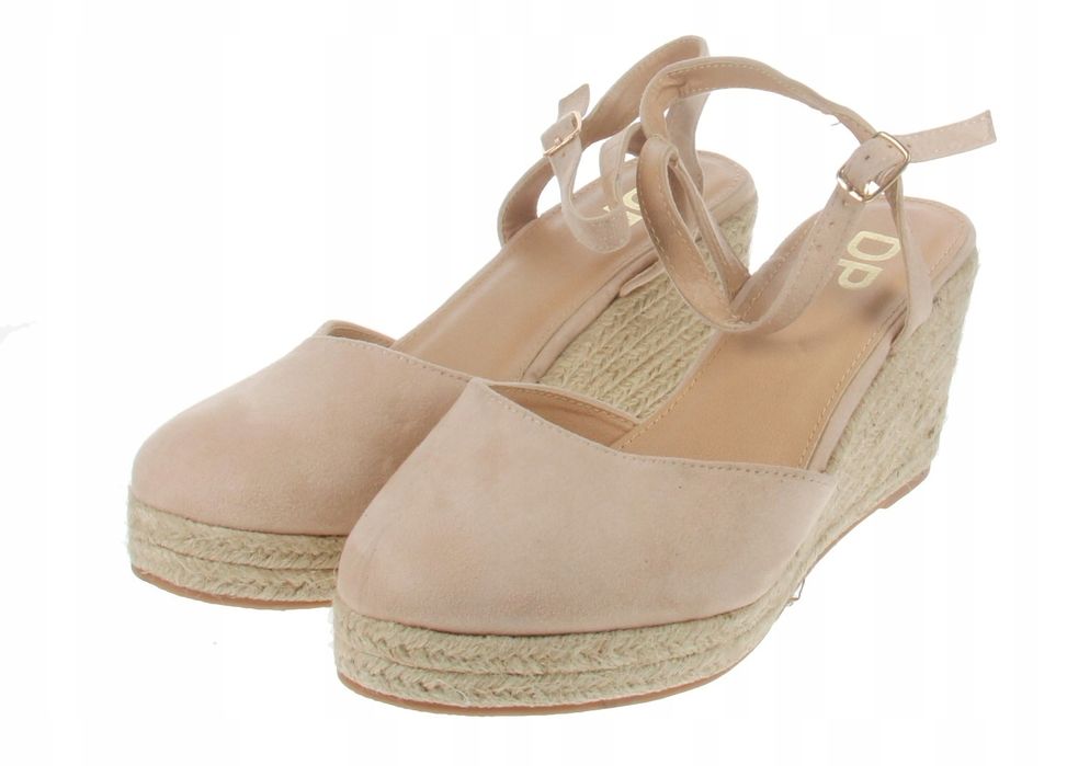 Dorothy perkins espadryle na koturnie beżowe 40 1fpn