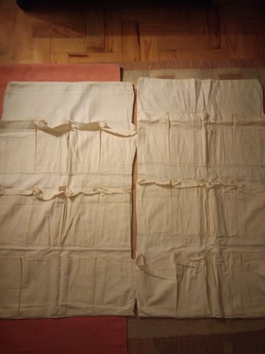Sapateiras.Suportes para sapatos em pano cru 81x48cm