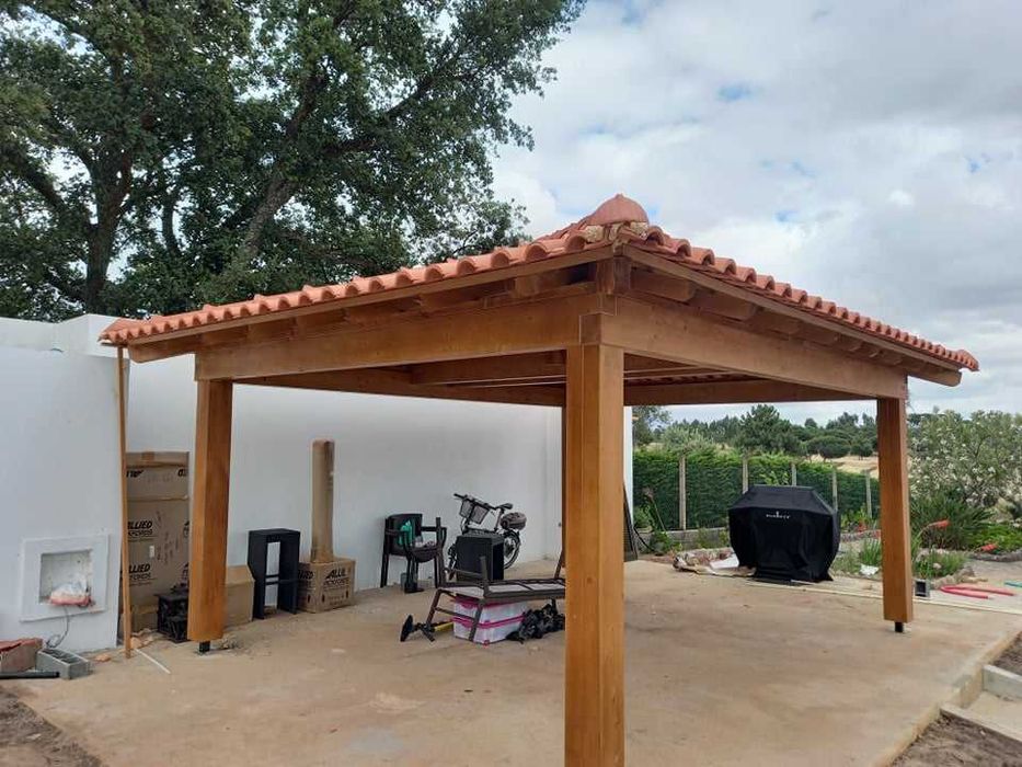 telheiro de madeira -  Madeira&Conforto