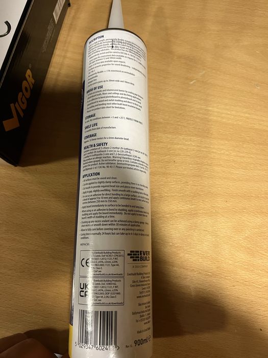 Silicone / selante intumescente AC95 Everbuild 900ml novo