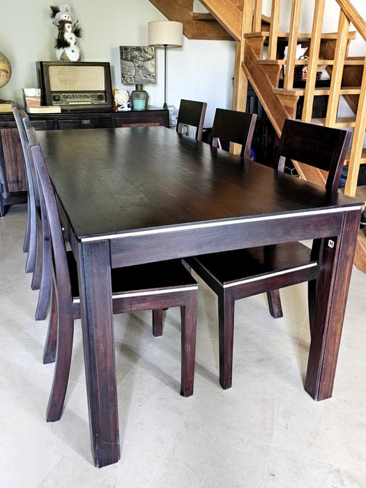 Conjunto de sala de estar mesa com 6 cadeiras