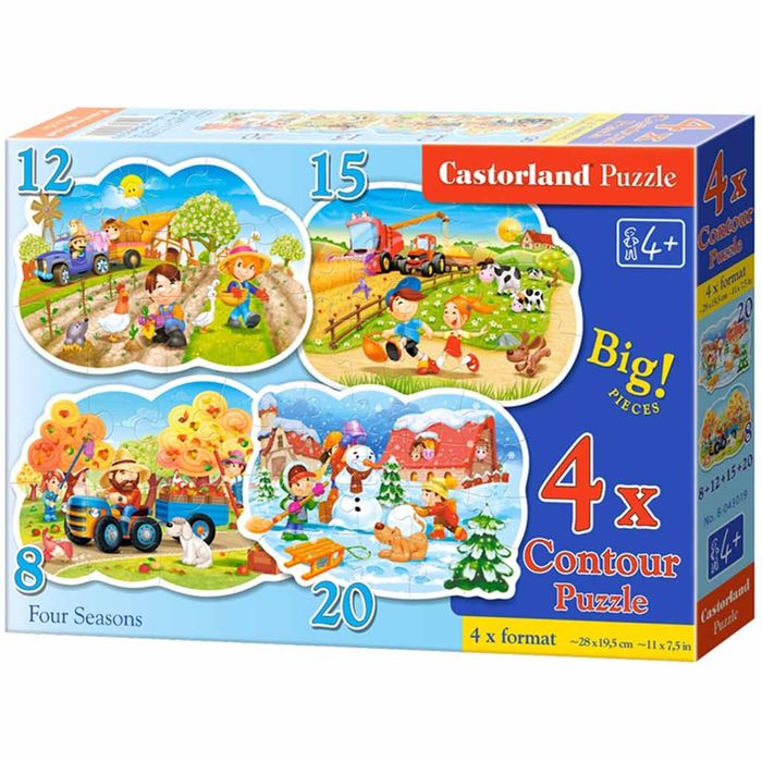 Puzzle 4w1 CASTORLAND Cztery Pory Roku 4+