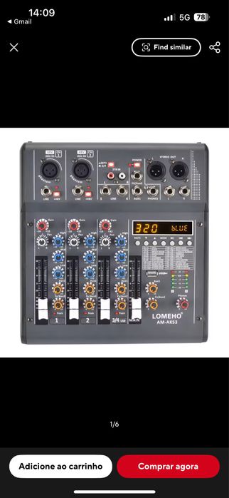 Mesa de mestura como nova