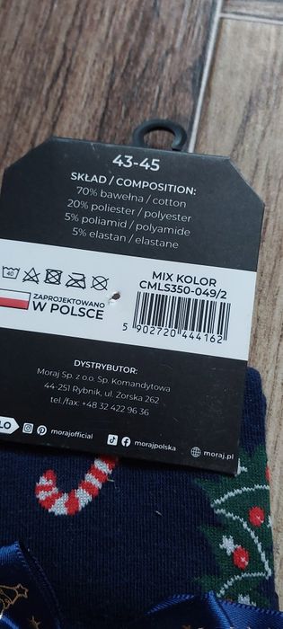 Skarpetki skarpety świąteczne nowe 43 45 moraj na prezent