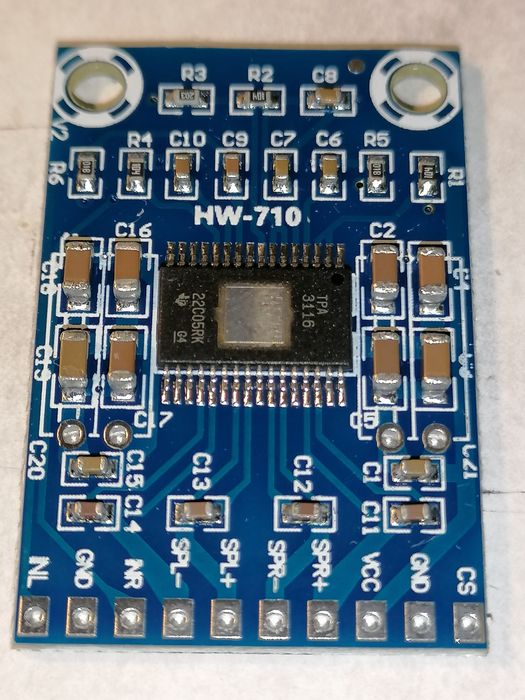 Усилитель мощности  TPA 3116D2. 2*50W. Стерео усилитель.Питание 12-24V