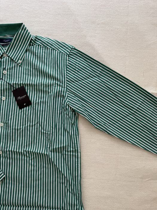 Camisa homem verde com riscas brancas - Forecast