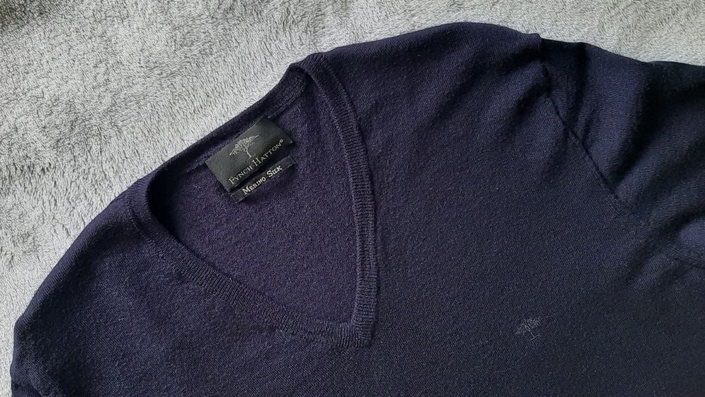 Sweter męski r. M Fynch- Hatton merino/ silk