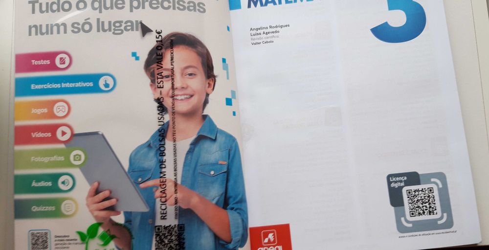 Manual escolar Matemática 3.º ano - NOVO.