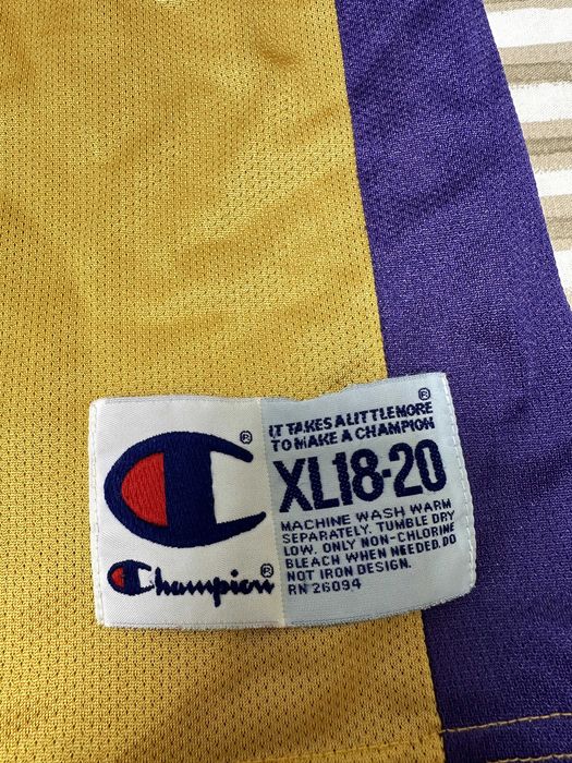 Баскетбольная майка Lakers №34 Champion Shaqil O"Neal Yellow