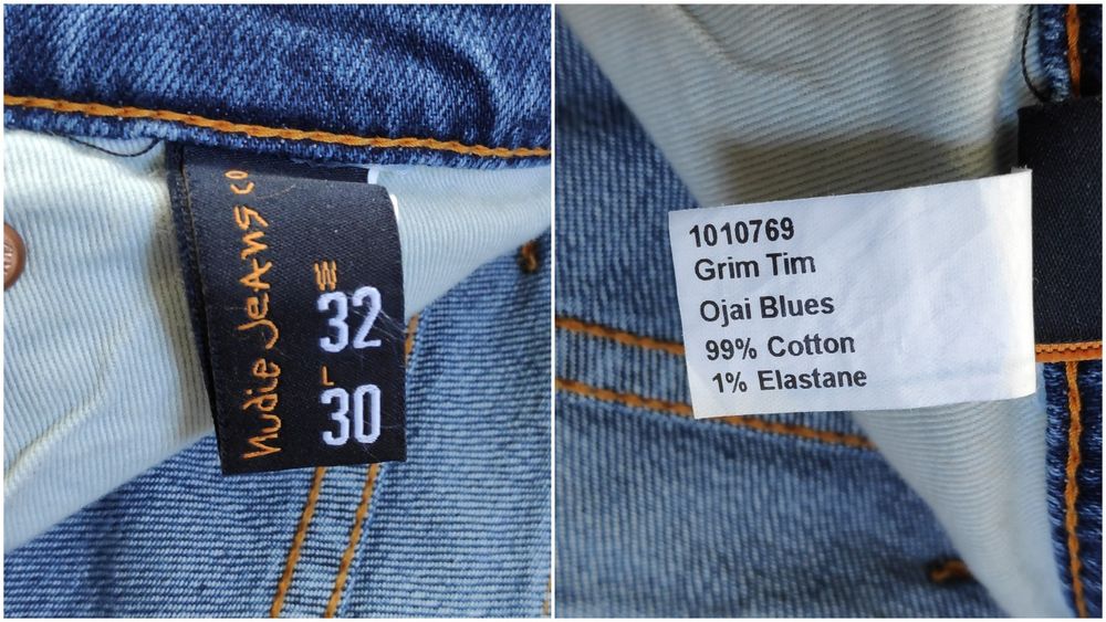 Nudie Jeans Grim Tim Ojai Blues джинсы оригинал W32 L30