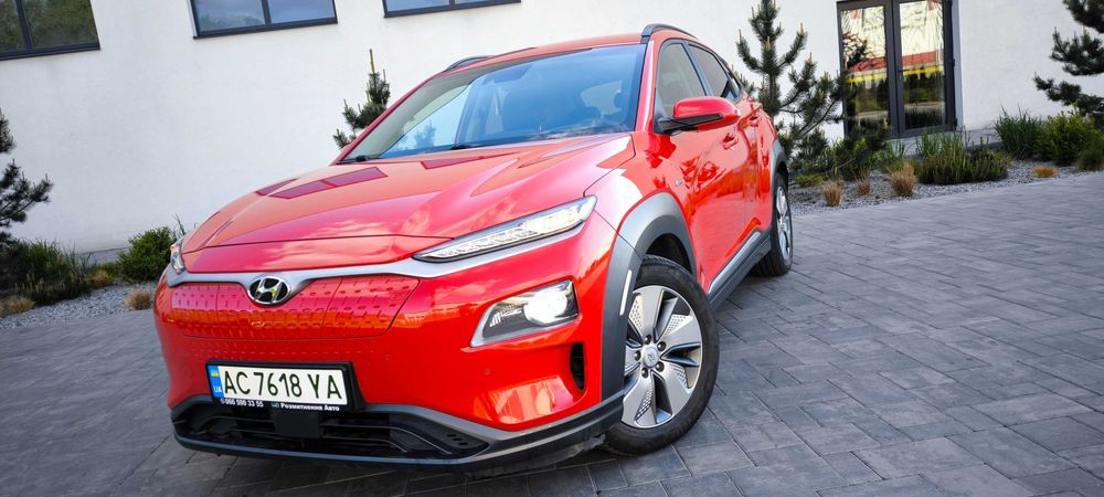 Hyundai kona 64kw, 20р. Їде 590км.!Максималка!Шкіра, асистенти, обігріви, обдуви Хюндай Кона